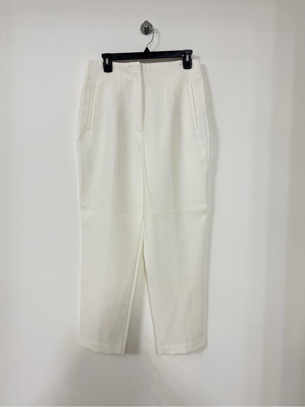 Zara Cream Cropped Tailored Trousers